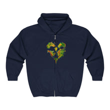 Load image into Gallery viewer, Colorful Heart Embroidered Design Unisex Zip Hoodie, Cozy Casual Wear, Gift for Friends, Everyday Fashion Statement