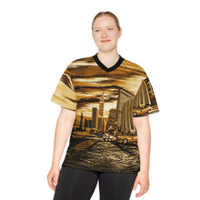 Load image into Gallery viewer, I was here  Unisex Football Jersey,  Perfect for Game Day, Casual Wear, Gift for Sports Fans