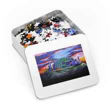 Load image into Gallery viewer, &quot;I was here&quot; New York City Jigsaw Puzzle with Tin – 1000 Pieces – Vibrant Skyline Art
