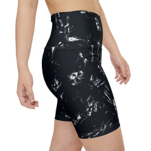 Load image into Gallery viewer, Driiviin Black Marble Women&#39;s Workout Shorts