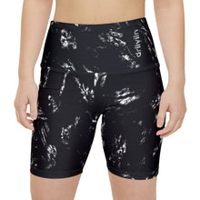 Load image into Gallery viewer, Driiviin Black Marble Women&#39;s Workout Shorts