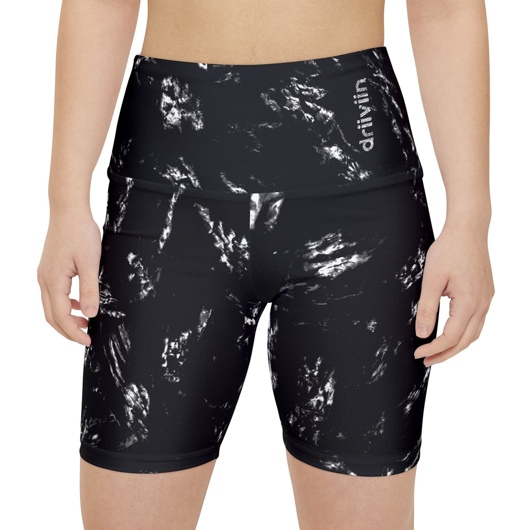 Driiviin Black Marble Women's Workout Shorts