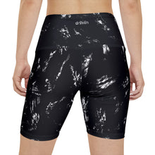 Load image into Gallery viewer, Driiviin Black Marble Women&#39;s Workout Shorts
