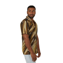 Load image into Gallery viewer, Men's Brown Brushstroke Hawaiian Shirt